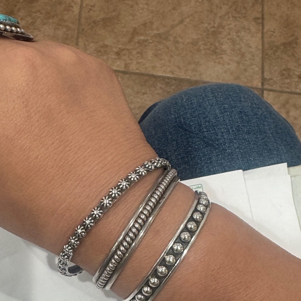 Sterling Silver Rope-Accent Cuff Bracelet - Silver